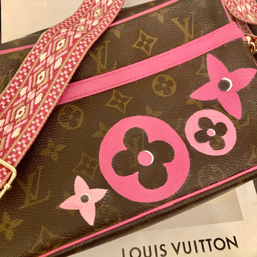Authentic Louis Vuitton Compiegne 23 Crossbody Bag . Customized